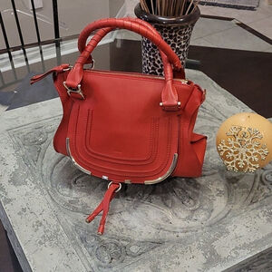 CHLOE MARCIE RED SATCHEL